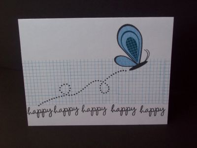 happy blue butterfly

