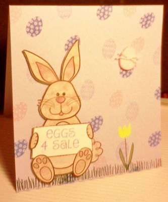 you cant tell but i used a purple card 
