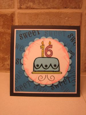 Sweet 16 birthday card
