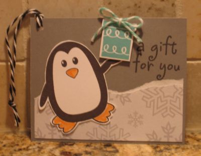 Penguin Gift Tag
PP with snowflakes is by Reminisce.

