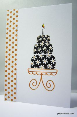 Orange dotted cake card !
Keywords: Cake2Build, Sweet Pea papers (SU), promarkers