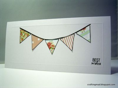 Bunting Best Wishes Card
