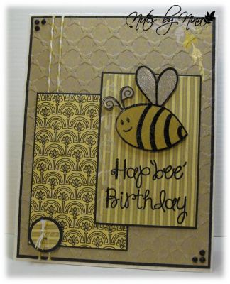 Hap'bee' Birthday
Birthday card with bee theme.

http://ninascardart.blogspot.ca/
