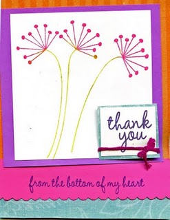 Summer Thank you
Not much to say about this. Used colors from a color challenge and the Thank you stamps I love!
