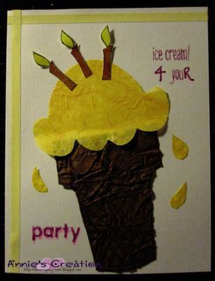 Birthday Ice Cream
Simple Plain Card! Using Ice Cream as a Birthday Cake :P
