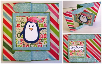 Happy Holidays
This card uses Stephanie Barnard's Square Flip-it's die from Sizzix.
