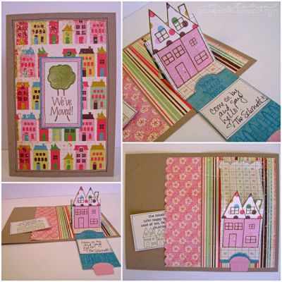 we've moved card (pop-up)
I combined the houses4us stamps with the Sizzix Pull Tab die to make this pop-up card. The bigger house stamp fits perfectly on the front of the die cut out.

