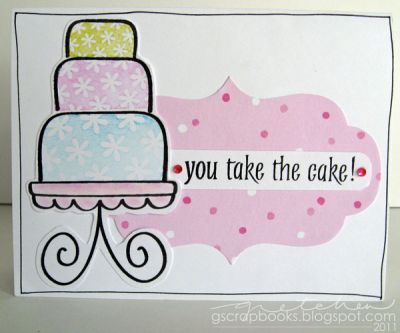 You Take the Cake card
A cute card that could be used for a wedding or bridal shower. 
