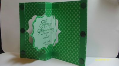 Happy Anniversary inside
Used color box inks, sizzix flower layers die, fancy label die.
Keywords: anniversary