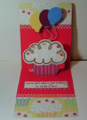 Happy Birthday
Cut out pop n cut card
used   die and stamps for balloons and cupback
greetings4birthday for words.
Keywords: happyBday2you