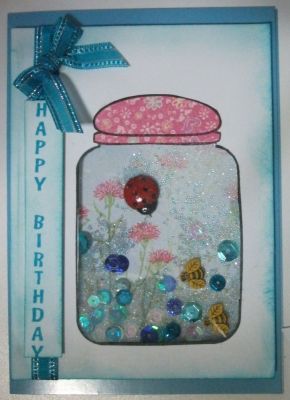 Happy Birthday Sis
a shaker card
