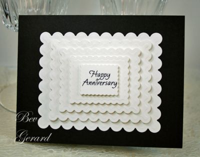 Happy Anniversary Black Tie (front)
Here's the front of my 'Happy Anniversary Black Tie' card.  I've also included an inside view.    :)
