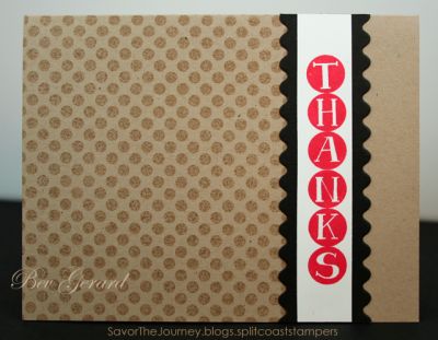 Wavy Thanks!
I've used the wavy dies to create the black layer beneath the Thanks strip from the dots2love stamp set!
Keywords: wavy dies, dots2love