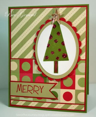 *Merry!
Add a bit of glitter to the open circles in this tree image for a glittery decorated Christmas tree!
