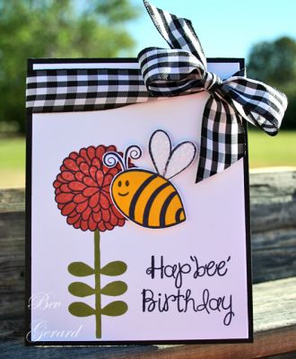 *Hap'bee' Birthday!
I've added a fall mum from 'mums2stamp' for this happy bee to visit!

