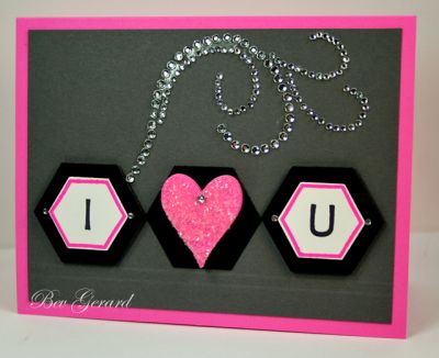 * I {Heart} You
Keywords: Hexagon Die Set, hexagons2love, Sizzix Framelits Hearts