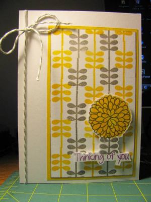 Mother / Daughter Challenge
Thanks, Stephanie, for a great stamp set!  I was hugely inspired by the stems and made a funky/retro-esque patterned paper design.  

For my momma.  As always, thinking of you!
