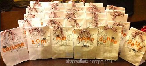 Halloween Treat Bags
For details please visit my blog:

http://ahacreations.blogspot.com/2011/10/fall-project-on-snowy-day.html
Keywords: web4us halloween, webs, treat bags