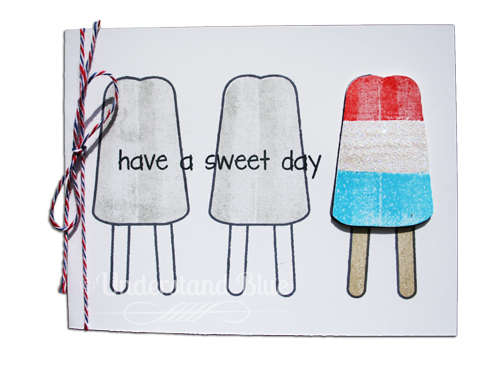 Sweet Day
When I was a kid the sound of the ice cream truck meant a bomb pop was in my future. I think bomb pops are the reason I'm so patriotic :)


Keywords: Pops2eat, Understandblue, Clearsnap