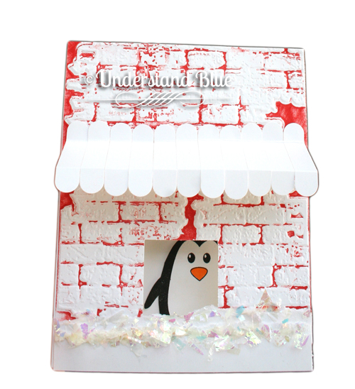 Hope You Can Cling To Penguin in a window
I love this sweet, sweet challenge by Bev for Hope You Can Cling To - about "looking in on" our friends. 

For my card, I made a little brick building by rubbing Poppy Parade Ink onto a Tim Holtz embossing folder and embossing white cardstock. I used a punch to make the awning, and the new Mica Flakes for the snow at the bottom. All safe and cozy inside is the little penguin from Penguins4Christmas holding a gift. 

See other image in my gallery for the inside view
Keywords: penguins4christmas