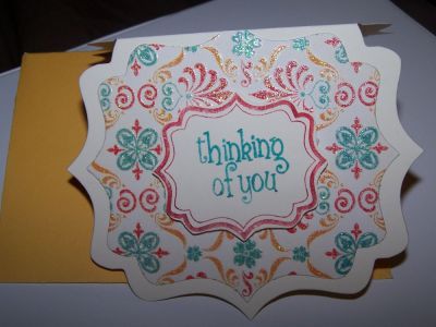 Thinking of you
I created this thinking of you card using my newest sets..  
Keywords: monogram2build stamps4fancylabel fancy label dies