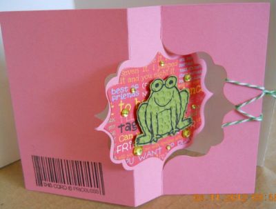 Hoppy Birthday
Froggy Flip-it card showing front and back...all made by my grandson, Caleb, who is 9 years old.
