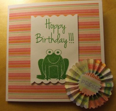 Hoppy Birthday!
My first month in the club and using Stamps of Life stamps, LOVE THEM!!
