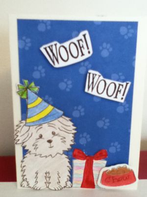 doggie birthday card
