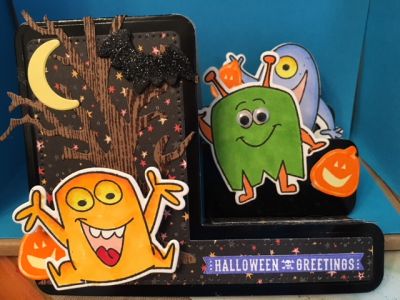 monsters2stamp Halloween card
