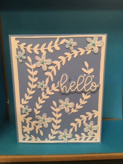 stamps of life blue card
hello card
Keywords: flower vine and grid die, words4jar dies, sky paper and sky ink