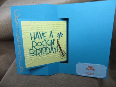 Get Geared Up Birthday Card
Inside of Card
