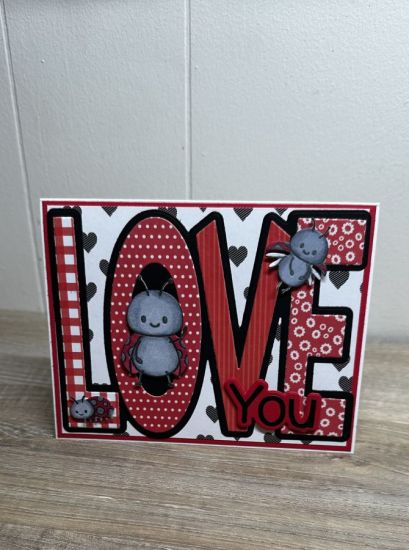 Keywords: Ladybugs, Love fold it , heart swirls, shaker, Valentines Day