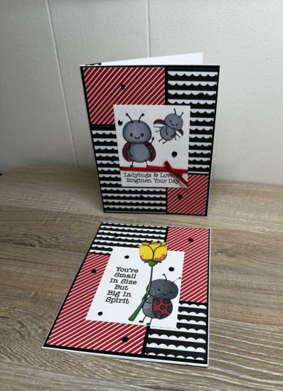 Keywords: Ladybugs, Love fold it , heart swirls, shaker, Valentines Day