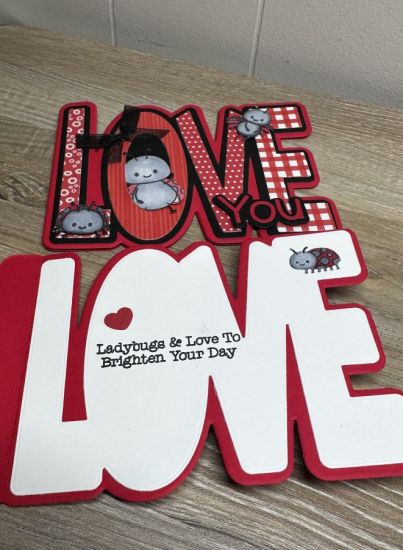 Keywords: Ladybugs, Love fold it , heart swirls, shaker, Valentines Day