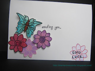 I tried watercoloring the flower from list2write. I love this little flower and find myself reaching for it over and over. My watercoloring needs some work! 
I blogged about it here: http://mariannescards.blogspot.com/2012/04/lawnscaping-colouring-challenge.html

