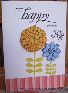 Another Happy Birthday Mum
Flowers from mums2stamp and list2write. 
