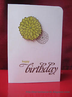 Masculine Flowers? 
Here's another card I made with mums2stamp with a more masculine feel. Again, my hubby laughed! I think it's masculine, though. 
