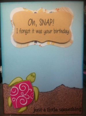 Oh, SNAP
front of card, I also decorated the inside.
