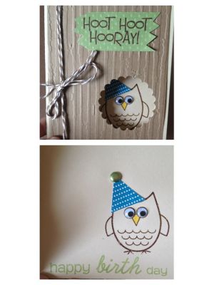 Owl Card
This card was made with Owls2Love, twine (Twinery), HappyDay2You and Sizzix w/ Cuttlebug envelope
