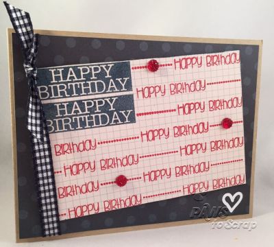 Patriotic Birthday
All product from The Stamps of Live October Card Kit except for the following:

Ink:  Stampin' Up, Versamark, and Ranger Embossing Powder

