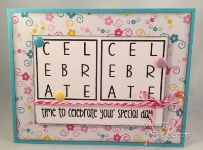 Celebrate
All supplies from The Stamps of Life Card Kit - November 2015.  
