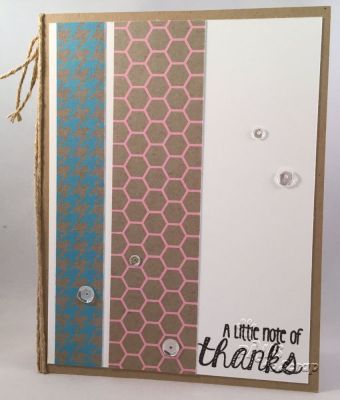Little Note of Thanks
Supplies for this card were from The Stamps of Life June Card Kit
Additional Supplies:  Sequins from Pretty Pink Posh

Keywords: June Kit Club 2015