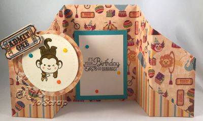Admit One
Supplies Used - Admit One
Stamps:  Chunky Monkey (Sugar Pea Designs); tickets2stamp (The Stamps of Life)
Ink: Tuxedo Black (Memento); Copic Markers
Paper:  Pattern Paper (Best Creations); Cardstock (Simon Says Stamp and Neenah)
Accessories:  Circle and Dotted Circle Die (Catherine Pooler Designs); Stitched Mats (Lil' Inker); Ticket Dies (The Stamps of Life); Enamel Dots (Queen & Company)

