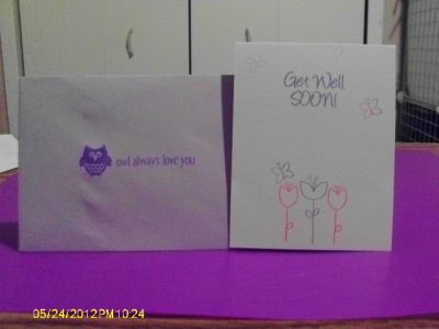 Used the getwell2you stamp set for the card and the owls2love for the envelope
Keywords: getwell2you