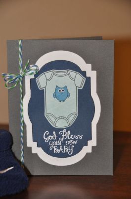 Baby Boy Owl Onsie
A sweet little boy onsie using the minionesie2cut stamps and dies!
Keywords: owl onsie baby boy