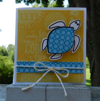 Turtle Post it note holder
I also stamped some (every 10 or so) of the actual Post It Notes that are inside this cover. The project and more pictures will be on my blog www.juliek.org next week. The patterned papers are Little Yellow Bicycle scraps from another project.
Keywords: Turtle, post it note holder