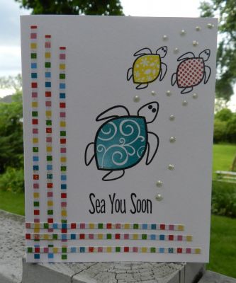 Sea You Soon
Oh my goodness, I cannot say enough about how adorable this stamp set is! I also used it on other projects!
