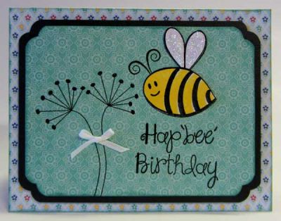 Hap'bee' Birthday!
Made with the very cute bee4me set as well as the flower from the thanks2you set.

