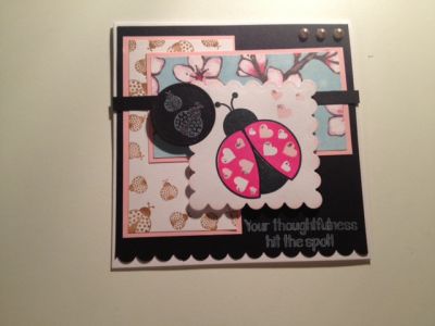 Thank you card
Thank you card using the new ladybug set and a deconstructed Jen design DS03.
Keywords: ladybugs2love, DS03