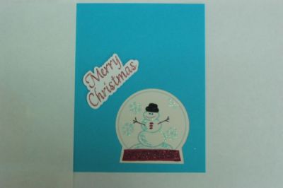 Let it snow/SnowGlobe
Inside of card. 
Keywords: Snow globe